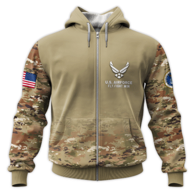 US Air Force All-Over Zip Hoodie