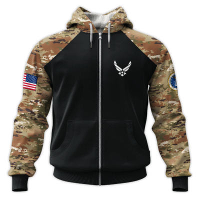 US Air Force All-Over Zip Hoodie