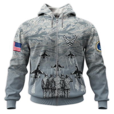 US Air Force All-Over Zip Hoodie