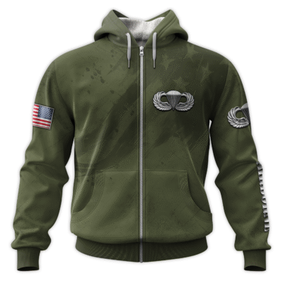 US Army Airborne All-Over Zip Hoodie