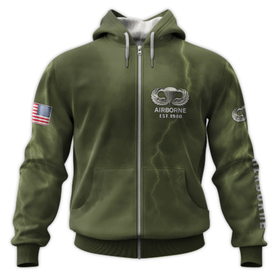 US Army Airborne All-Over Zip Hoodie
