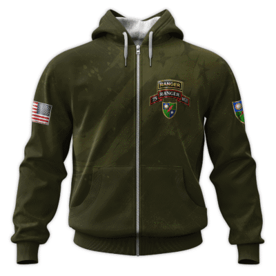 US Army Ranger All-Over Zip Hoodie