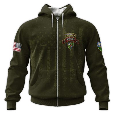 US Army Ranger All-Over Zip Hoodie
