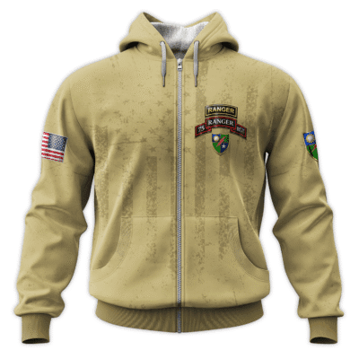 US Army Ranger All-Over Zip Hoodie