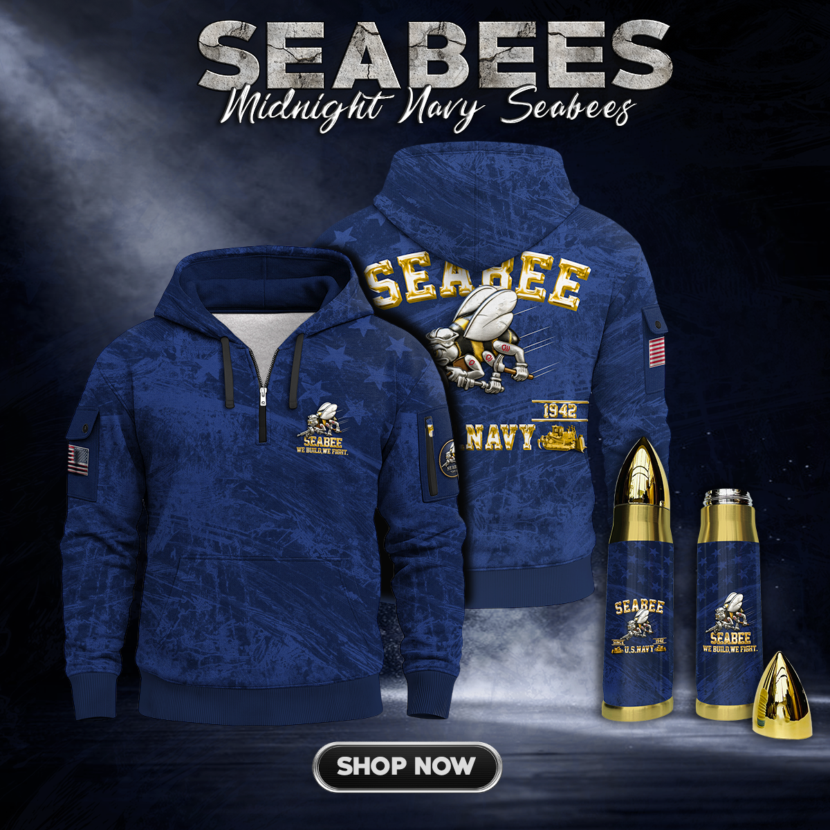 Midnight Navy Seabees