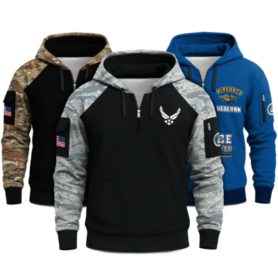 US AIR FORCE Quarter Zip Hoodies 3-Pack Bundle