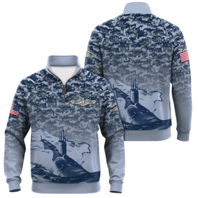 US Navy Submarines Quarter Zip Sweatshirt