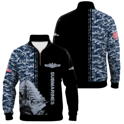 US Navy Submarines Quarter Zip Sweatshirt