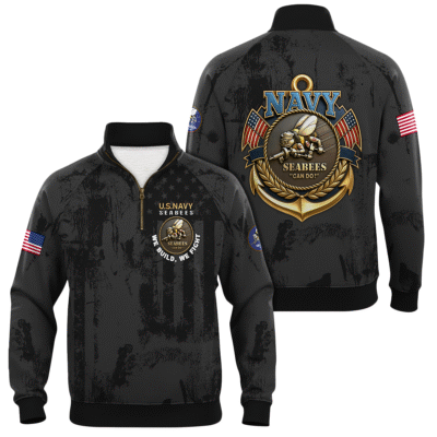 US Navy SeaBees Quarter Zip Sweatshirt