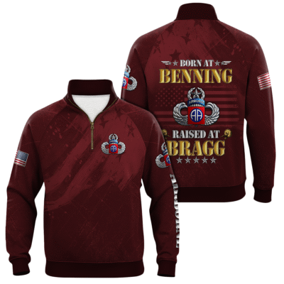 US Army AirBorne Quarter Zip Sweatshirt