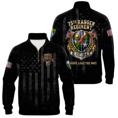 US Army 75th Ranger Regiment All-over Quarter Zip Sweatshirt