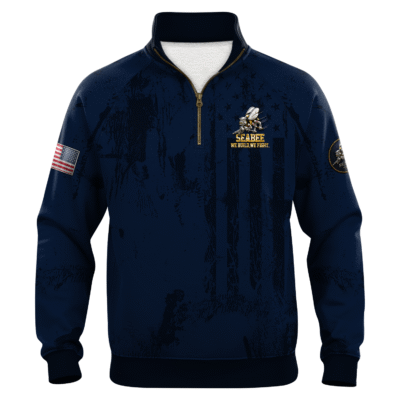 US Navy SeaBees Quarter Zip Sweatshirt