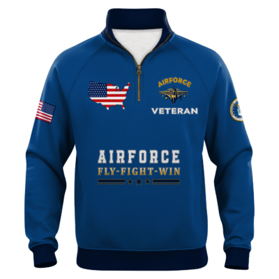 US AirForce Quarter Zip Sweatshirt