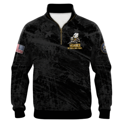 US Navy SeaBees Quarter Zip Sweatshirt