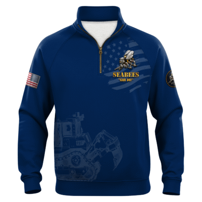 US Navy Seabees Quarter Zip Sweatshirt