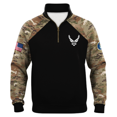 US AirForce Quarter Zip Sweatshirt