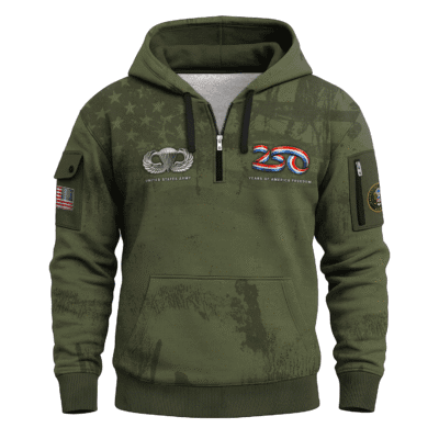 America 250 - US Army AirBorne All-Over Quarter Zip Hoodie