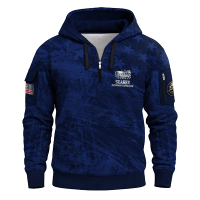 EO (Equipment Operator) SeaBees – U.S. Navy All-over Quarter Zip Hoodie