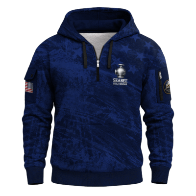 UT (Utilitiesman) SeaBees – U.S. Navy All-over Quarter Zip Hoodie
