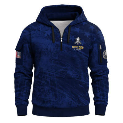 BU (Builder) SeaBees – U.S. Navy All-over Quarter Zip Hoodie