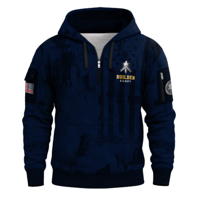 BU (Builder) SeaBees – U.S. Navy All-over Quarter Zip Hoodie