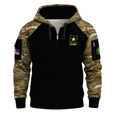 US Army Quarter Zip Hoodie