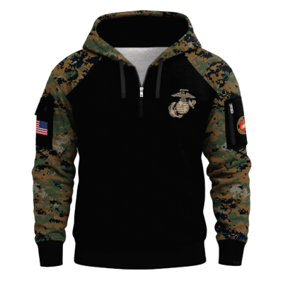 US MARINE Quarter Zip Hoodie