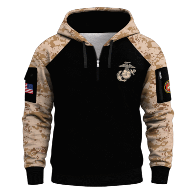 US MARINE Quarter Zip Hoodie