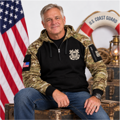 US Coast Guard Quarter Zip Hoodie