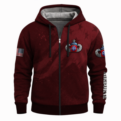 US Army Airborne Full Zip Hoodie