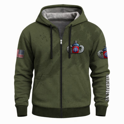 US Army Airborne Full Zip Hoodie