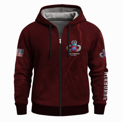US Army Airborne Full Zip Hoodie