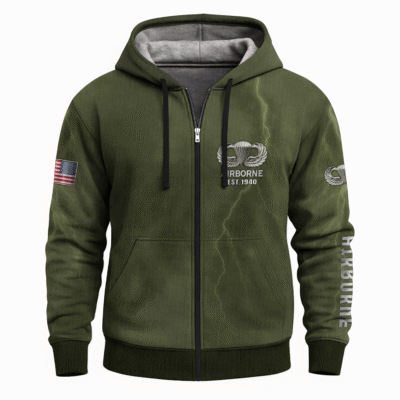 US Army Airborne Full Zip Hoodie