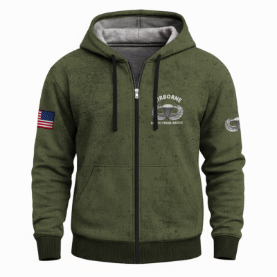 US Army Airborne Full Zip Hoodie