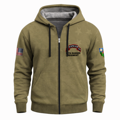 US Army Ranger Full Zip Hoodie