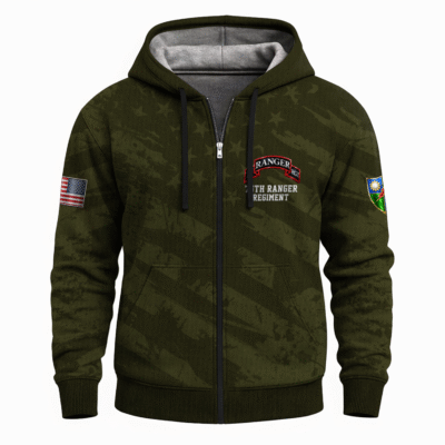 US Army Ranger All-Over Zip Hoodie