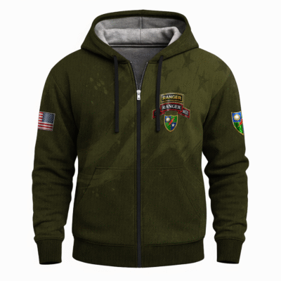 US Army Ranger All-Over Zip Hoodie