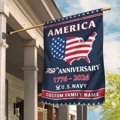 Us Navy - America 250th Anniversary Flag