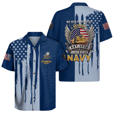 US Navy Seabees 250th Years Of Service Hawaiian Shirt