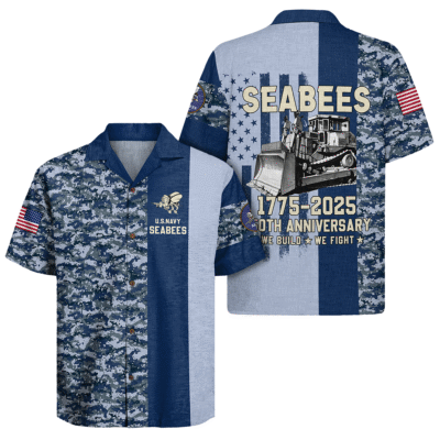 US Navy Seabees 250th Years Of Service Hawaiian Shirt