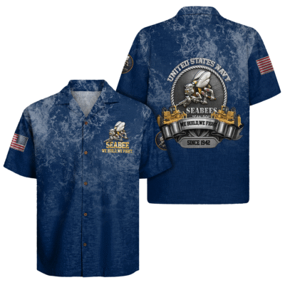 US Navy Seabees 250th Years Of Service Hawaiian Shirt
