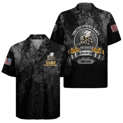 US Navy Seabees 250th Years Of Service Hawaiian Shirt
