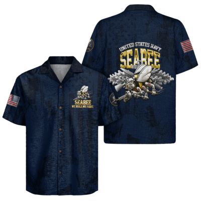 US Navy Seabees 250th Years Of Service Hawaiian Shirt
