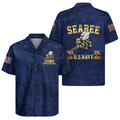 US Navy Seabees 250th Years Of Service Hawaiian Shirt