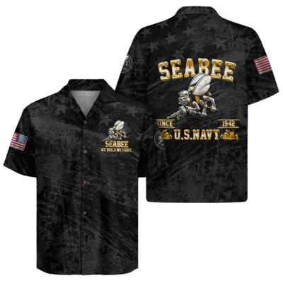 US Navy Seabees 250th Years Of Service Hawaiian Shirt