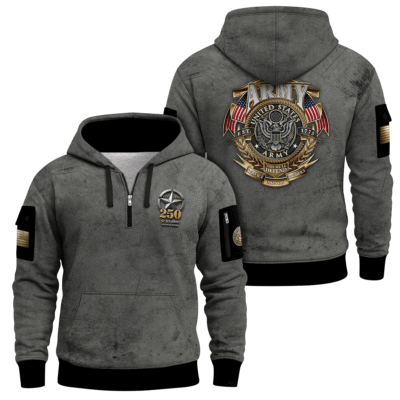 US ARMY 250TH Years Of Service Quarter Zip Hoodie