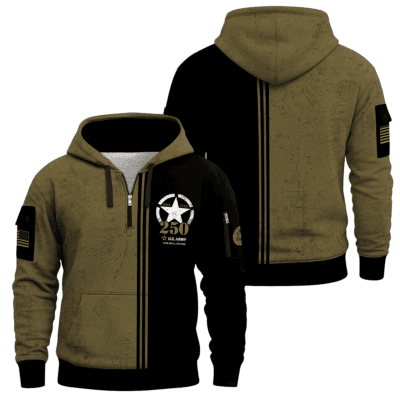 US ARMY 250TH Years Of Service Quarter Zip Hoodie