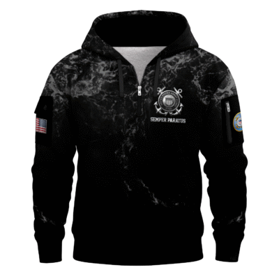 US Coast Guard Quarter Zip Hoodie
