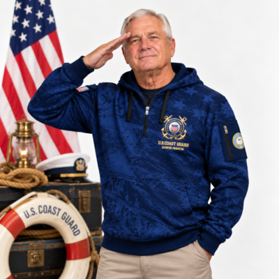 US Coast Guard Quarter Zip Hoodie
