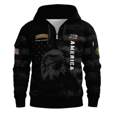 America 250 - US Army Ranger All-Over Quarter Zip Hoodie
